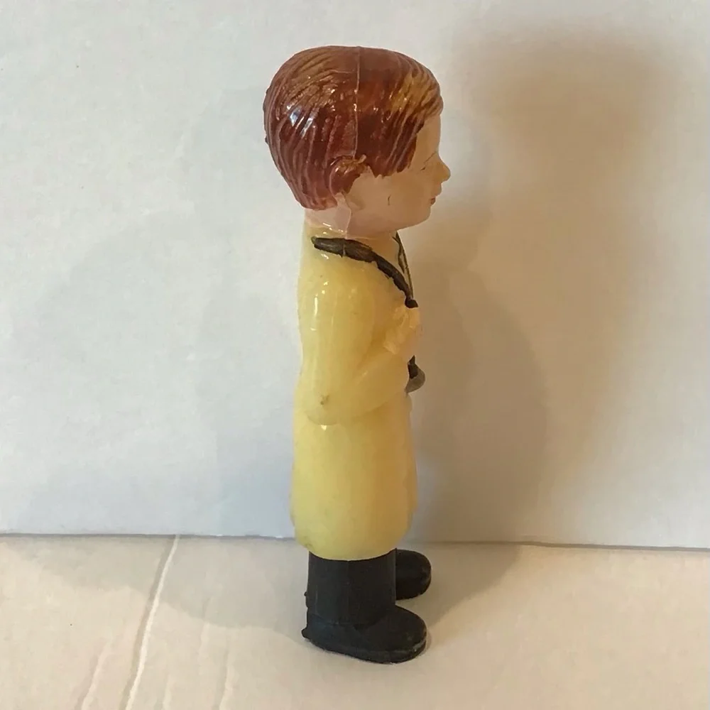 Vintage Doctor Figurine Caketopper with Coat and Black Pants